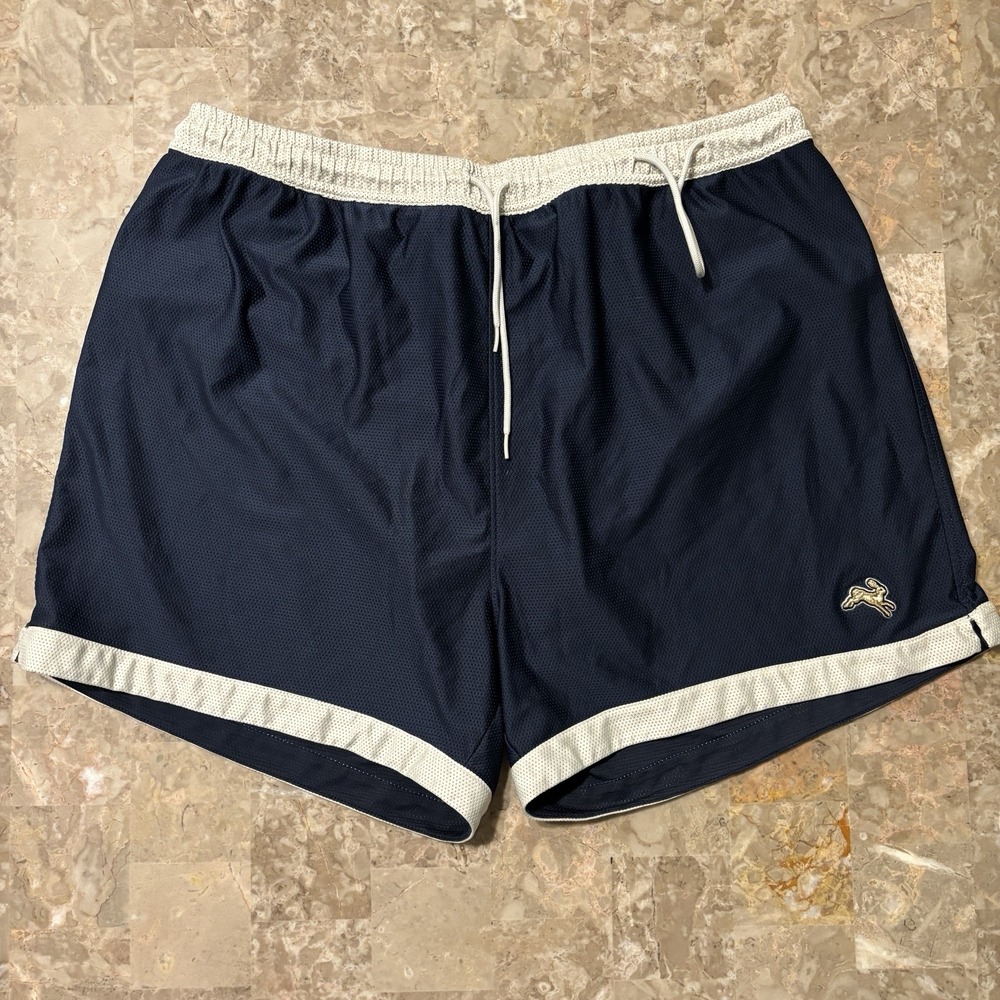 Tracksmith Van Cortlandt Grand Shorts Mens XL Navy 4" Drawstring Running Lined
